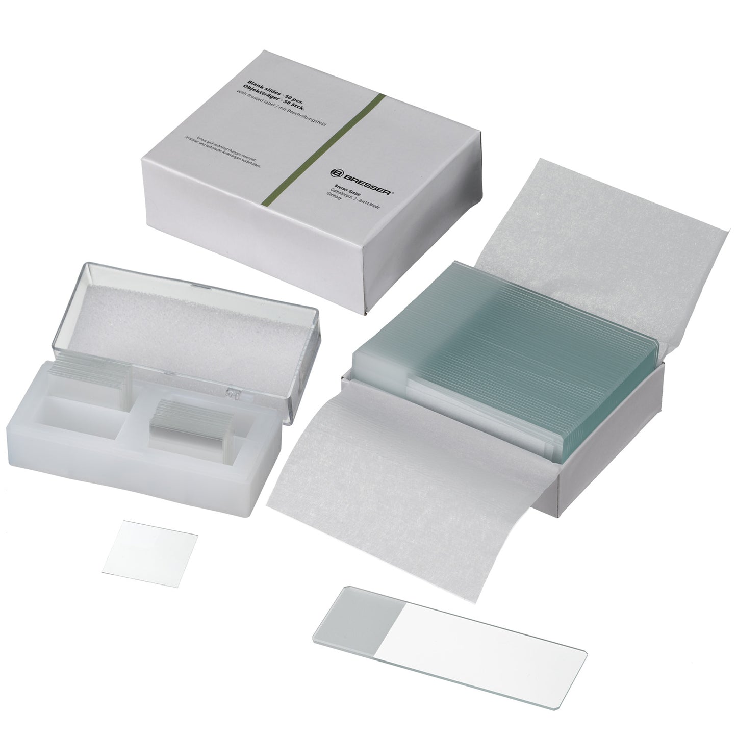 Conjunto de lâminas para microscópio BRESSER