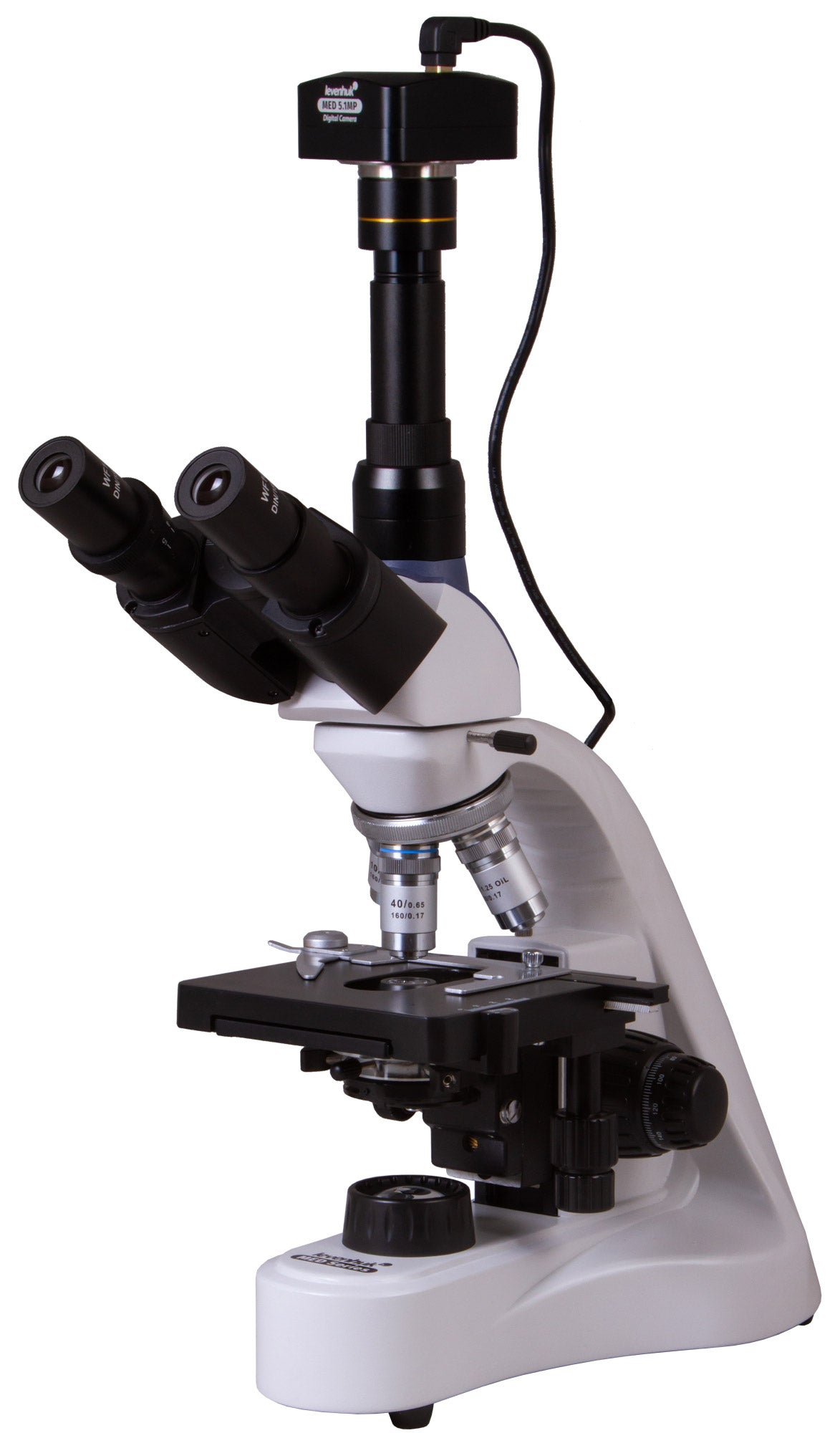 Microscópio trinocular digital Levenhuk MED D10T