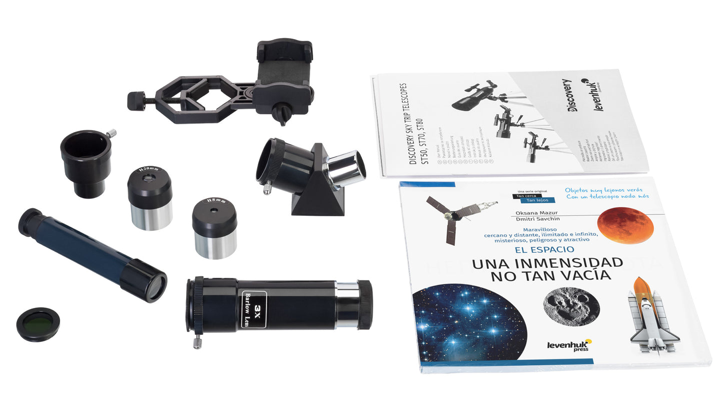 Telescopio Discovery Sky Trip ST50 con libro