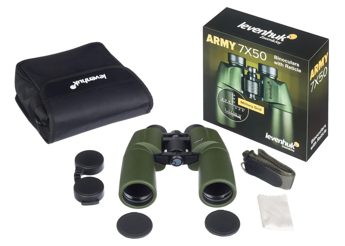 Prismáticos Levenhuk Army 7x50 con retícula