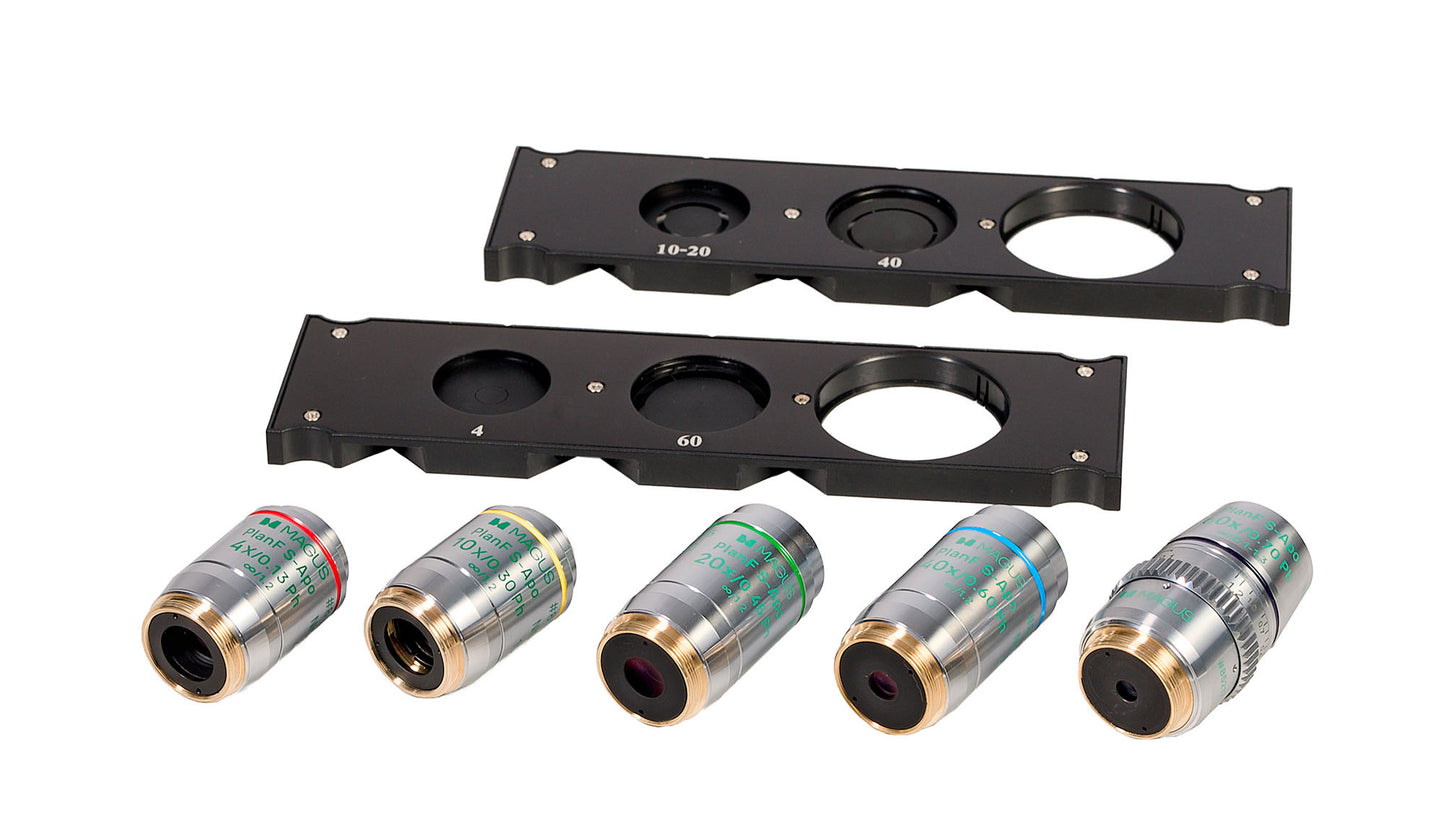 Dispositivo de contraste de fase MAGUS SPH360, com conjunto de lentes Plan S-Apo Ph 4x/10x/20x/40x/60x H60 mm