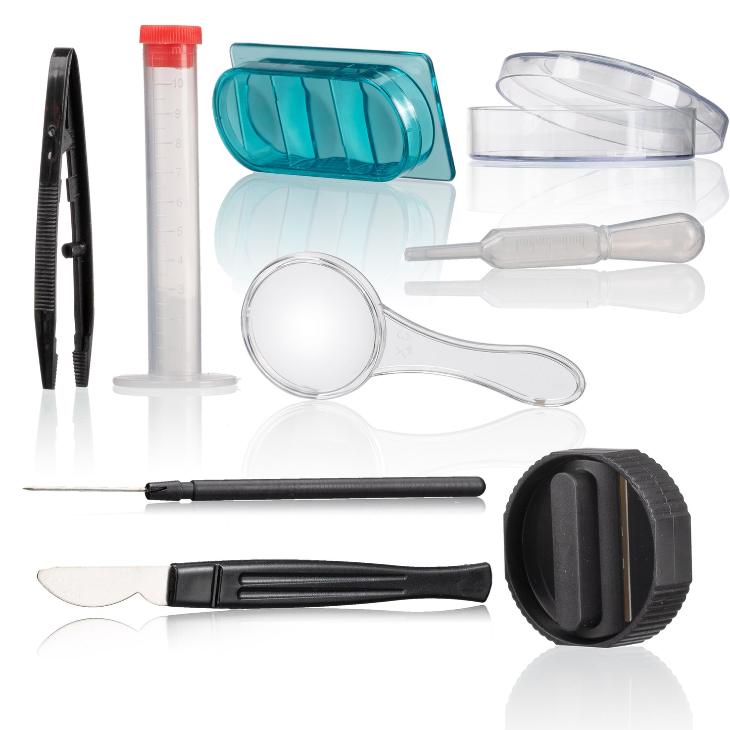 Microscópio BRESSER JUNIOR 40-640x com Kit de Acessórios Inteligentes e Código QR para Informação Adicional