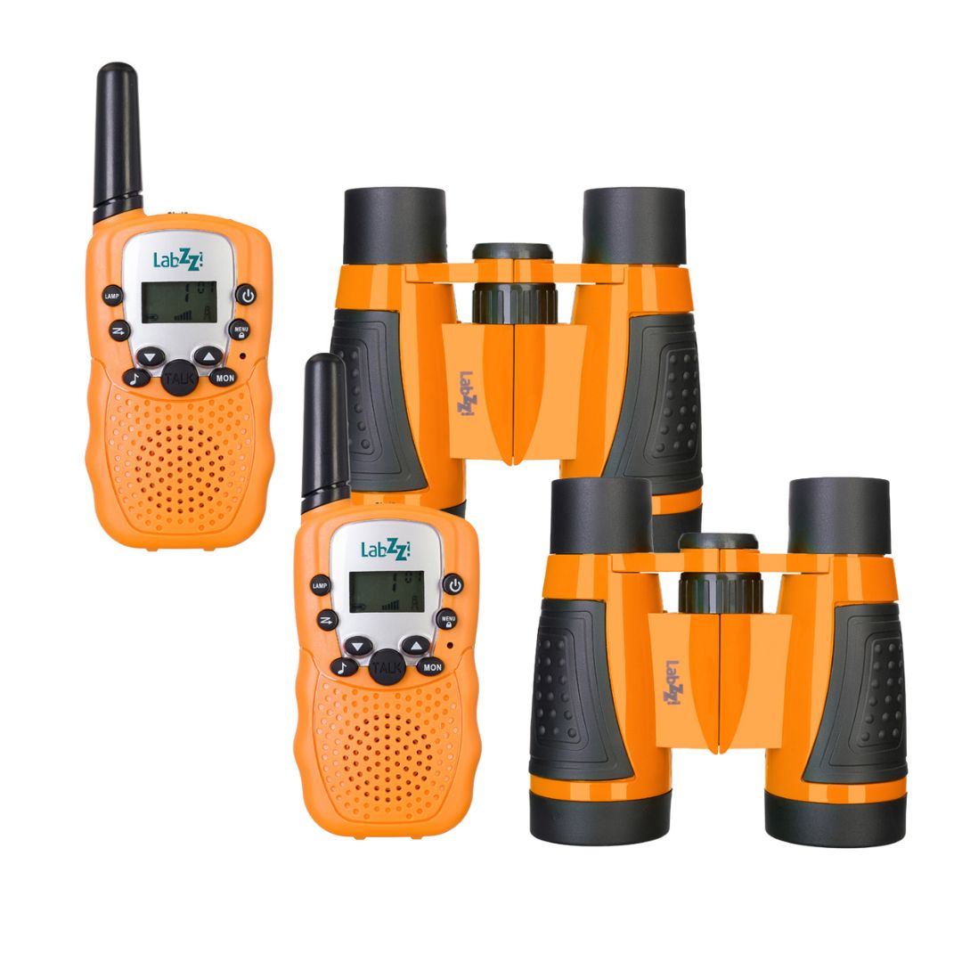 Walkie-talkie and binoculars kit for children