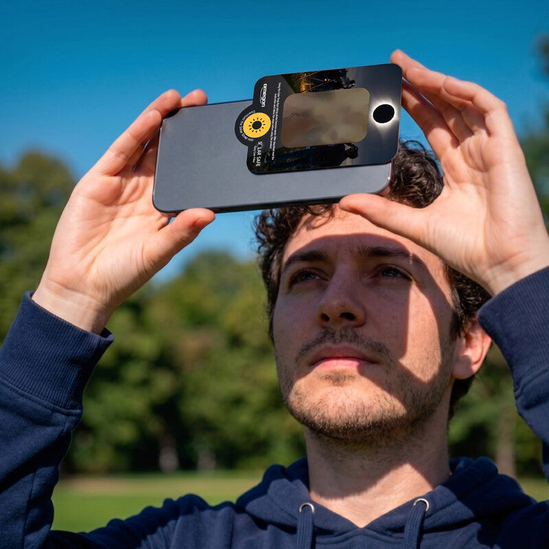 Pack Observación Solar: 2 Gafas para Eclipse y Filtro Solar para Smartphone