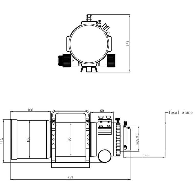Pro APO AP 72/400 Quintuple OTA Refractor Telescope