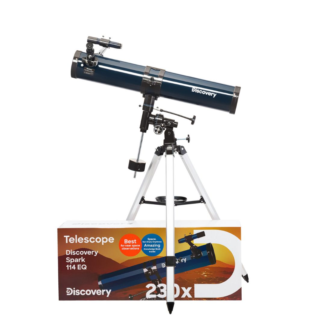 Telescopio Discovery Spark 114 EQ con libro