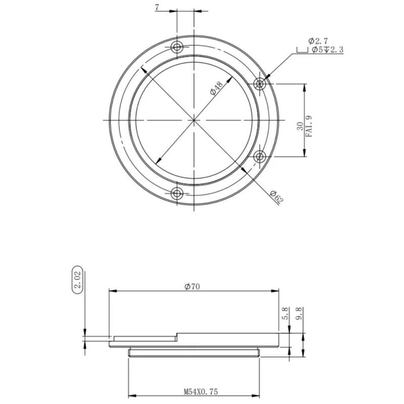 Adapter Adaptador M54 para cajón de filtro