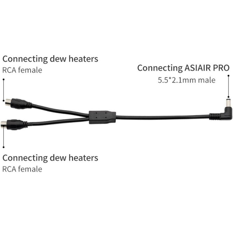DC Y Split cable (hollow connector to RCA)