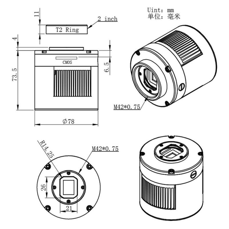ASI 183 MM Pro Mono Camera