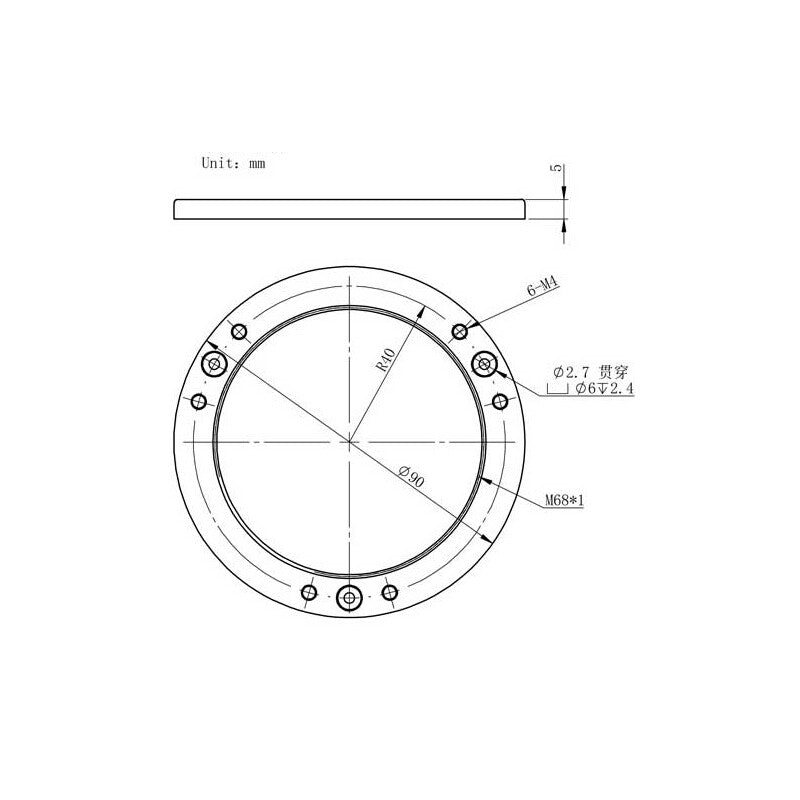Adaptador de inclinação M68