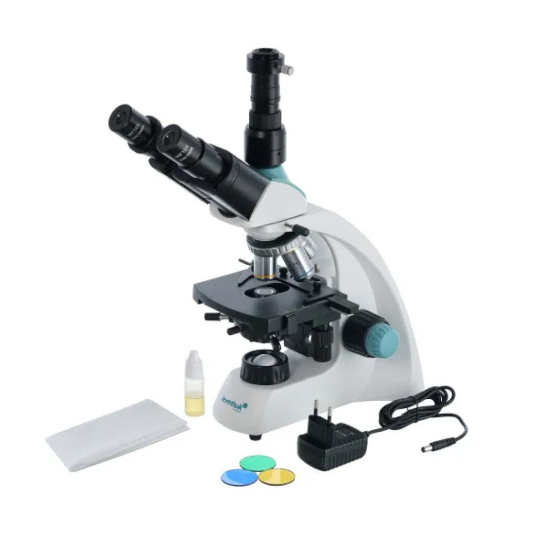 Microscopio trinocular digital Levenhuk D400T