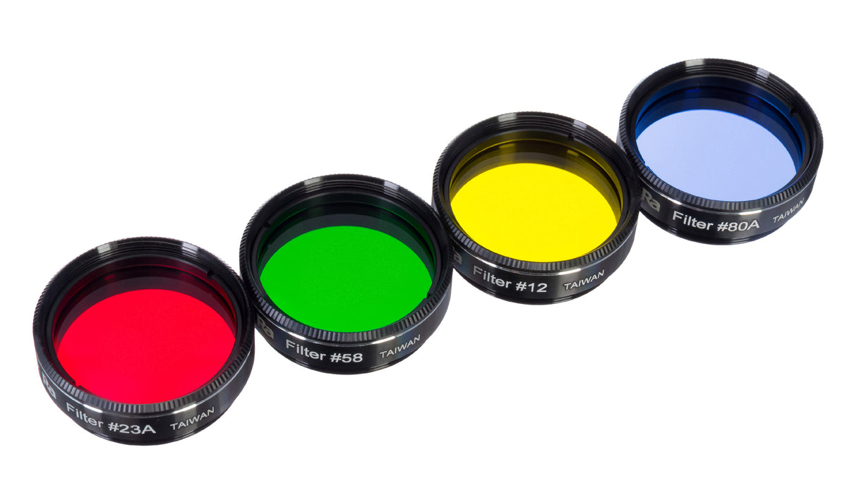 Juego de filtros F4 «El Sistema Solar» para telescopio