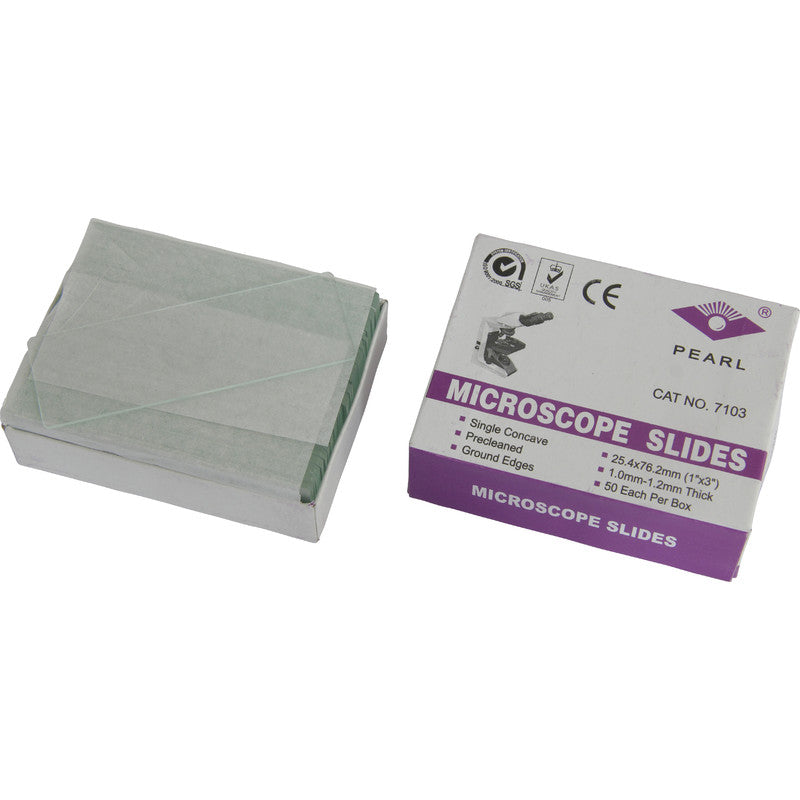 portaobjetos cóncavo; 50 unidades