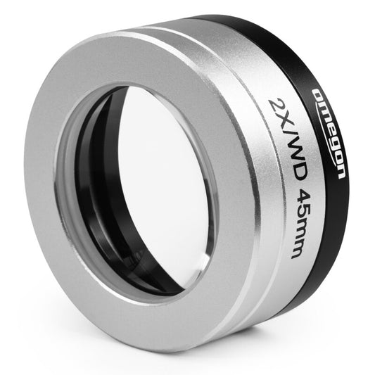 2.0x auxiliary objective lens for microscope with adapter
