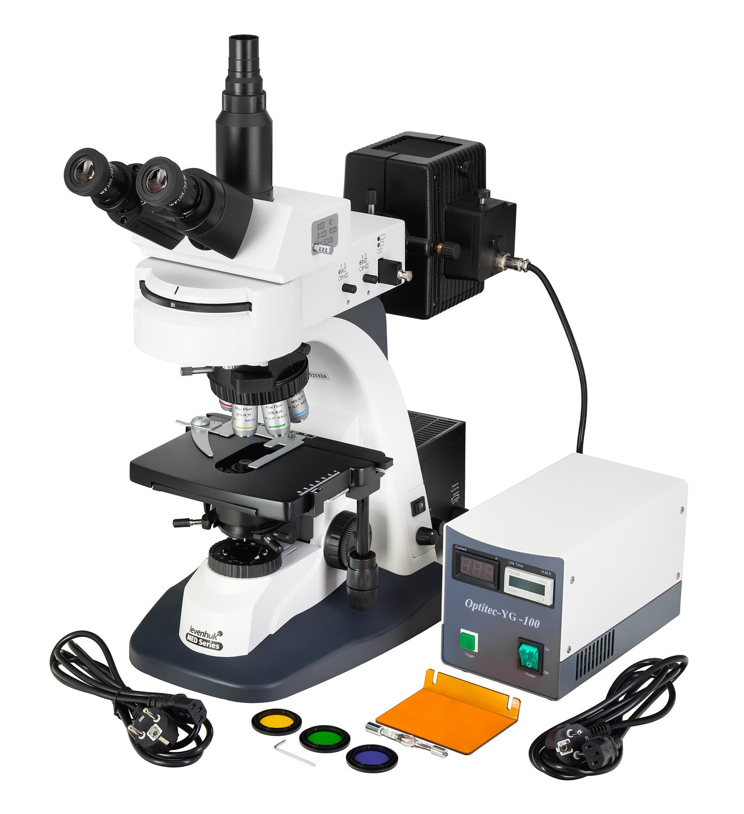 Microscópio de fluorescência Levenhuk MED PRO 600