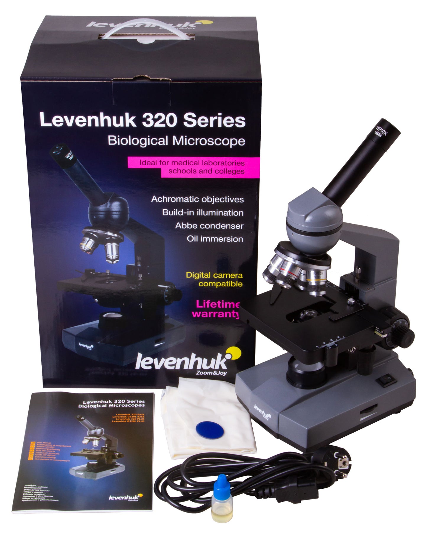 Microscópio Monocular Biológico Levenhuk 320 BASE