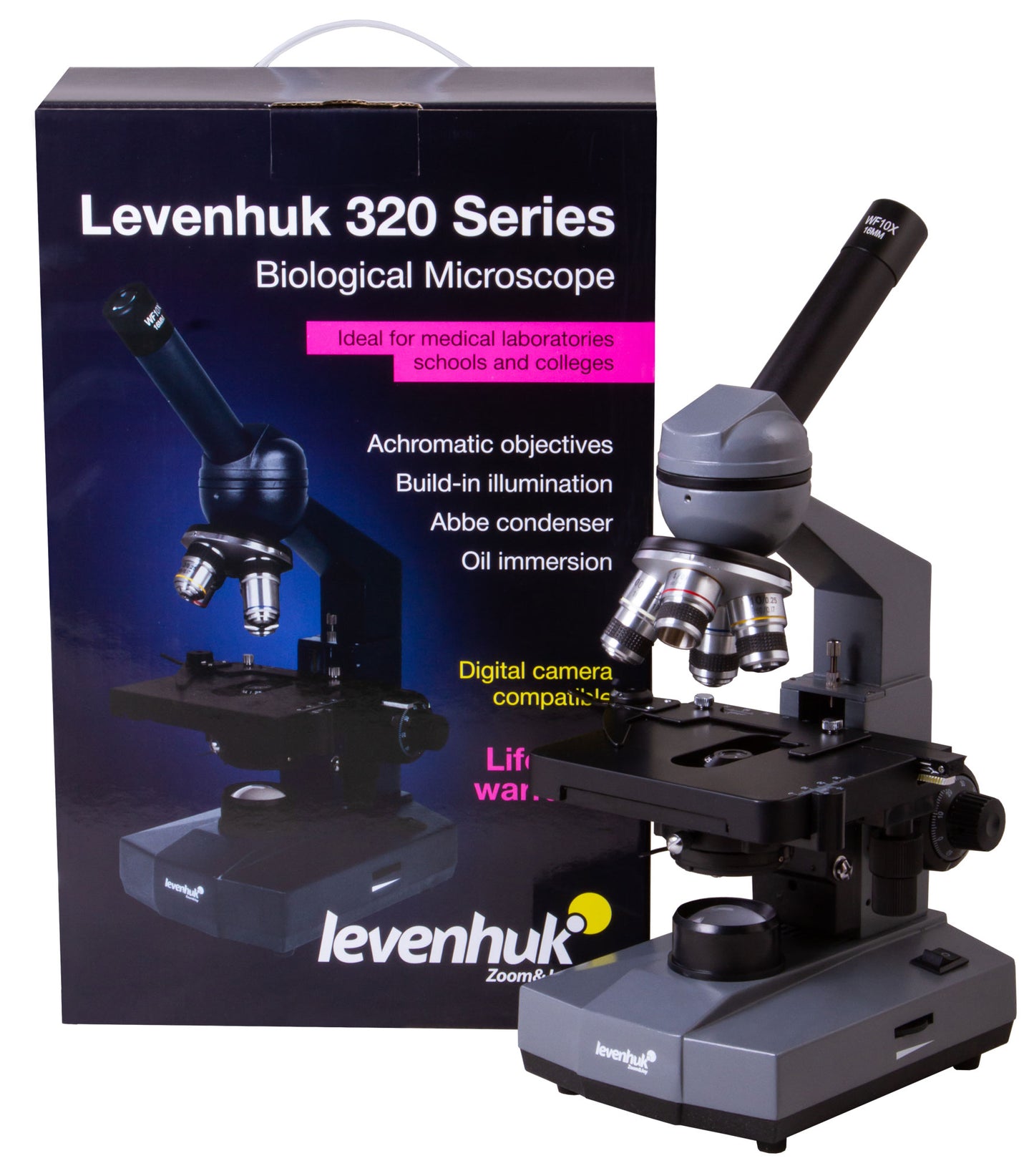 Microscopio monocular biológico Levenhuk 320 BASE