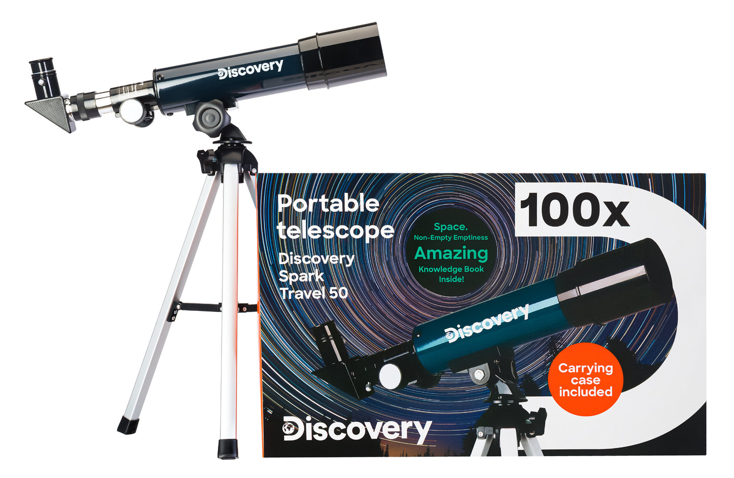 Telescopios Discovery Spark Travel 50mm con libro