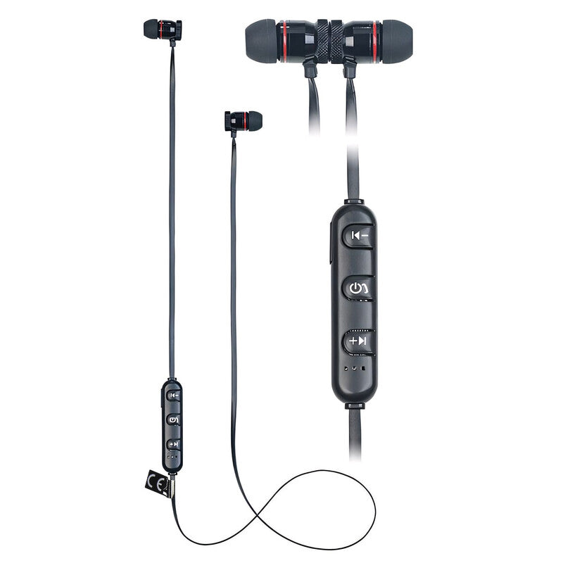 Auscultadores estéreo intra-auriculares Bluetooth com íman; Bluetooth 5.0