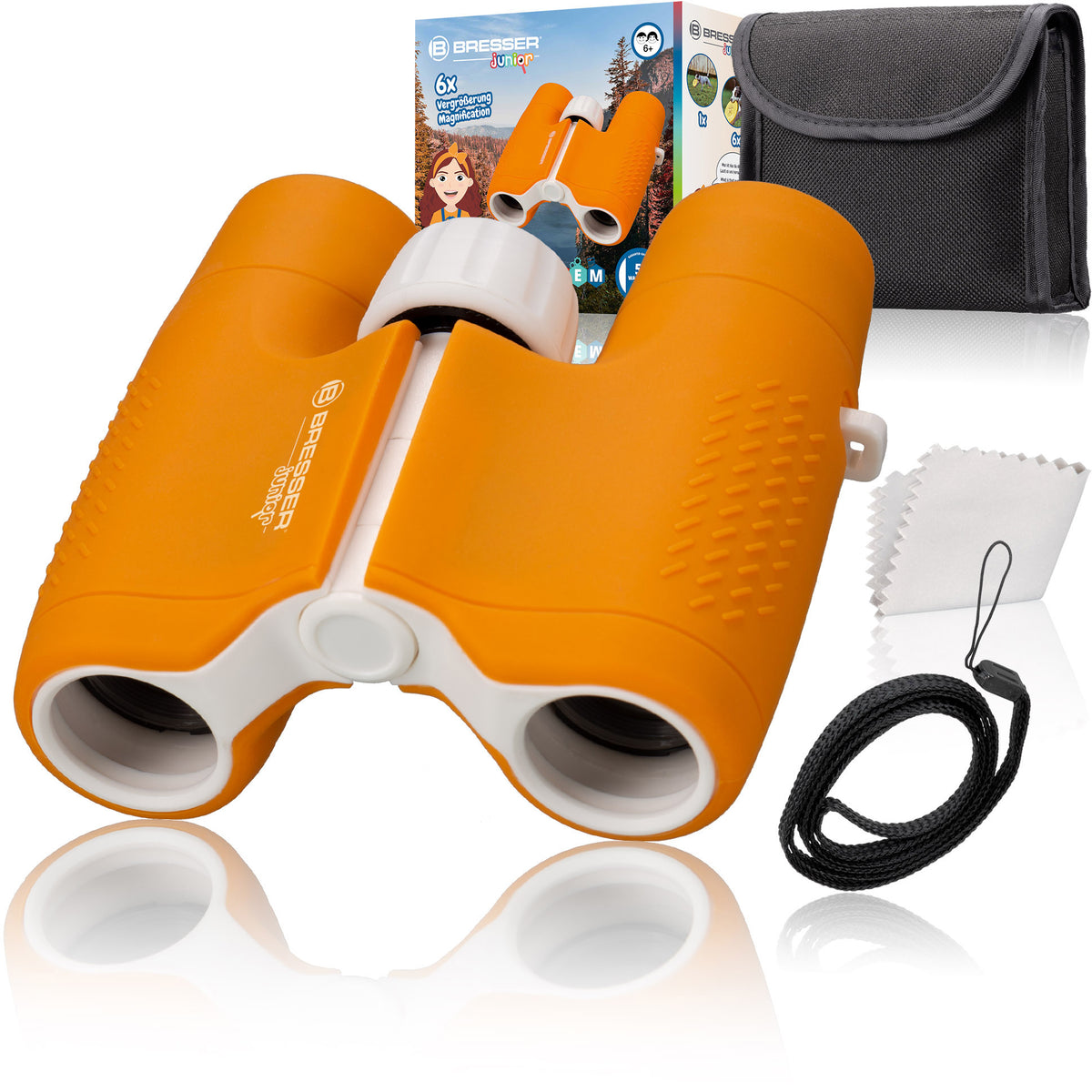 Prismáticos infantiles BRESSER JUNIOR 6x21 naranja