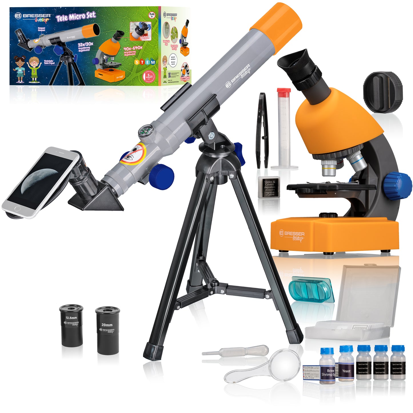 BRESSER JUNIOR Telescope and Microscope Set