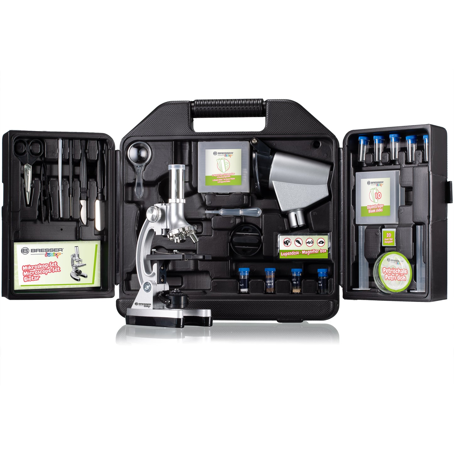 Microscopio BRESSER JUNIOR Biotar 300x-1200x (con maleta)