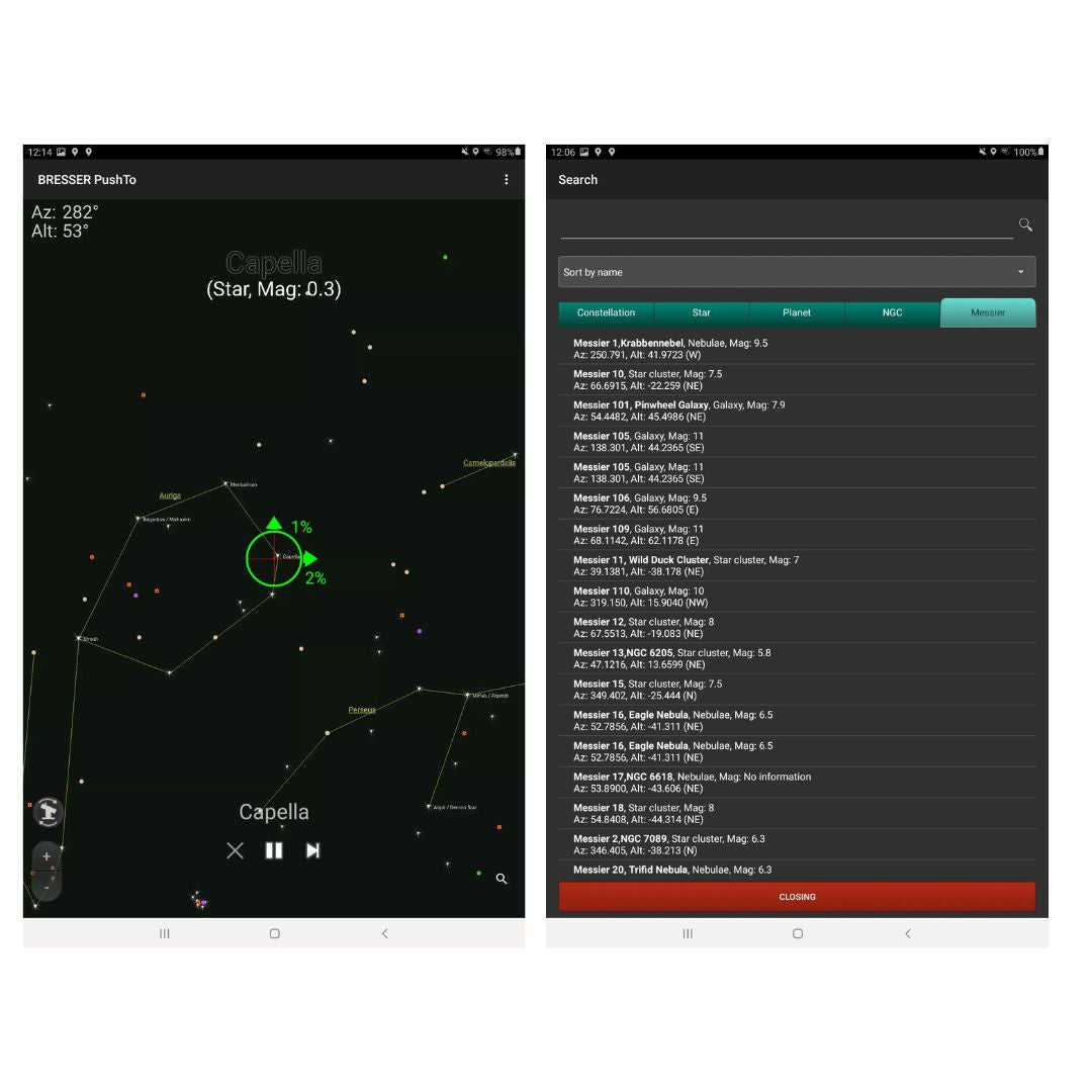 Telescopio Smart BRESSER PushTo AR-80/400 con trípode