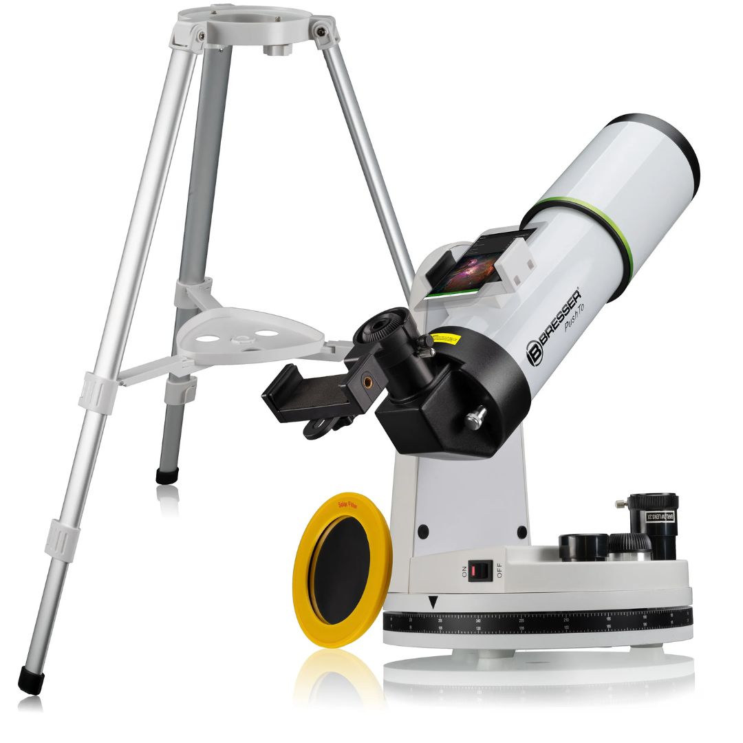 Telescopio Smart BRESSER PushTo AR-80/400 con trípode