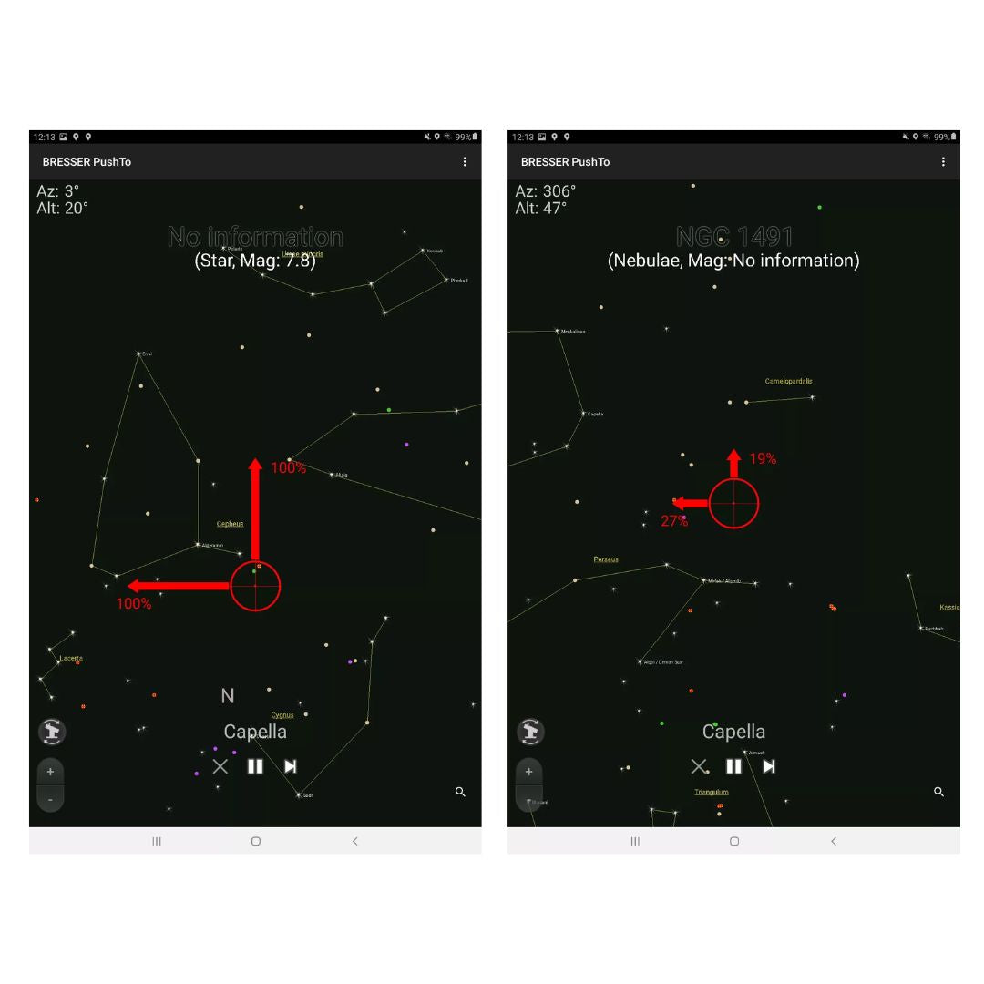 Telescopio Smart BRESSER PushTo AR-80/400 con trípode