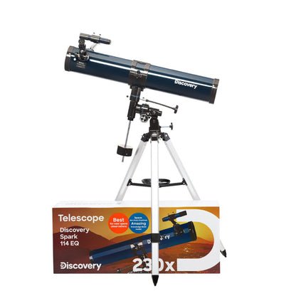 Discovery Spark 114 EQ Telescope with Book