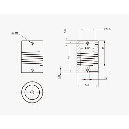 Adaptador para motor de enfoque EAF en C11 y C14 de Celestron