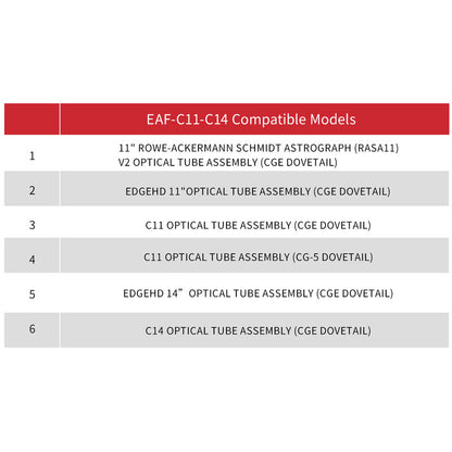 Adaptador para motor de enfoque EAF en C11 y C14 de Celestron