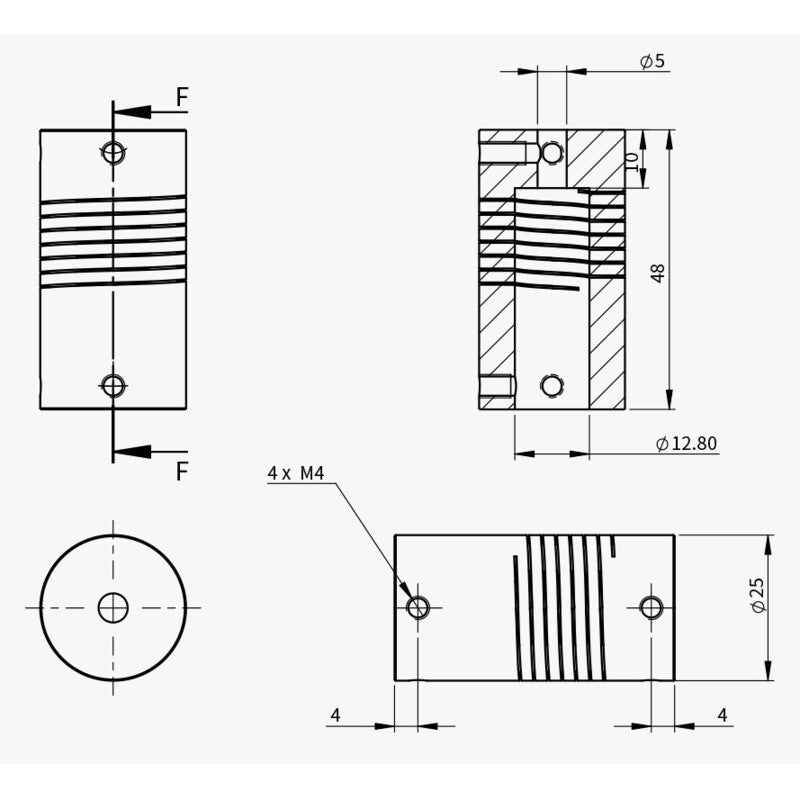 Adaptador para motor de enfoque EAF en C8 y C9,25 de Celestron