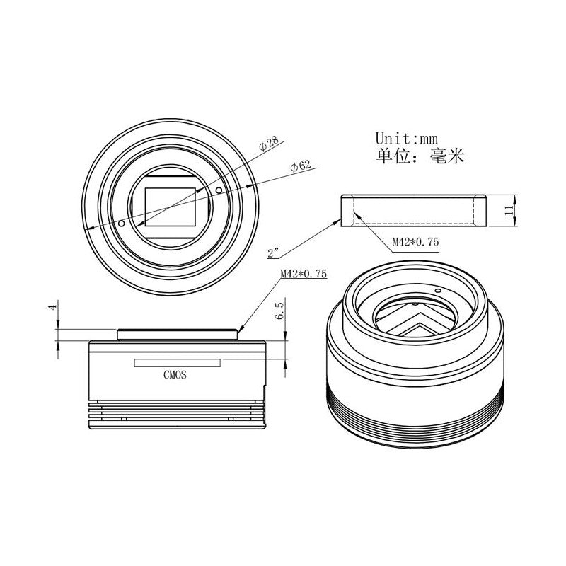 Câmara a cores ASI 183 MC