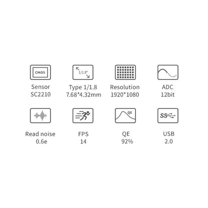 Mini câmara monocromática ASI 220 mm