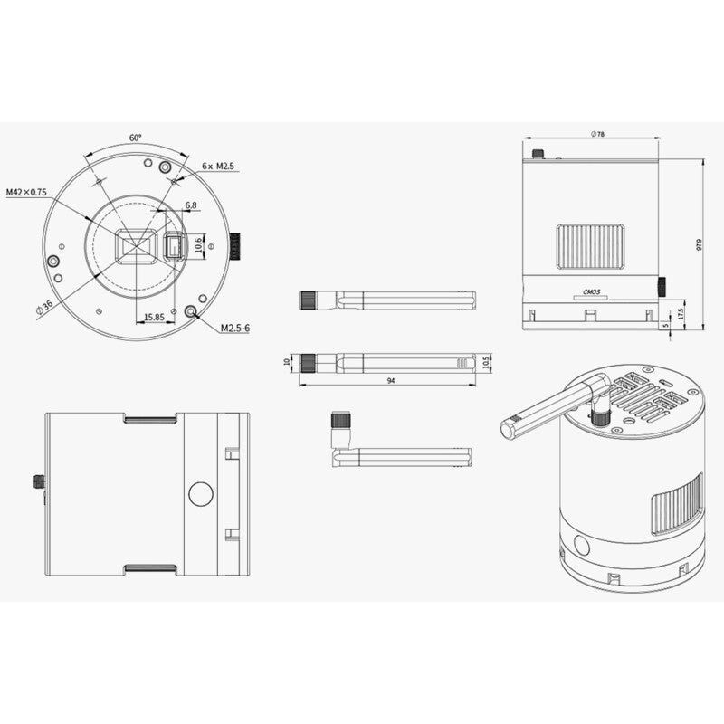 Cámara ASI 585 MM-Air Mono