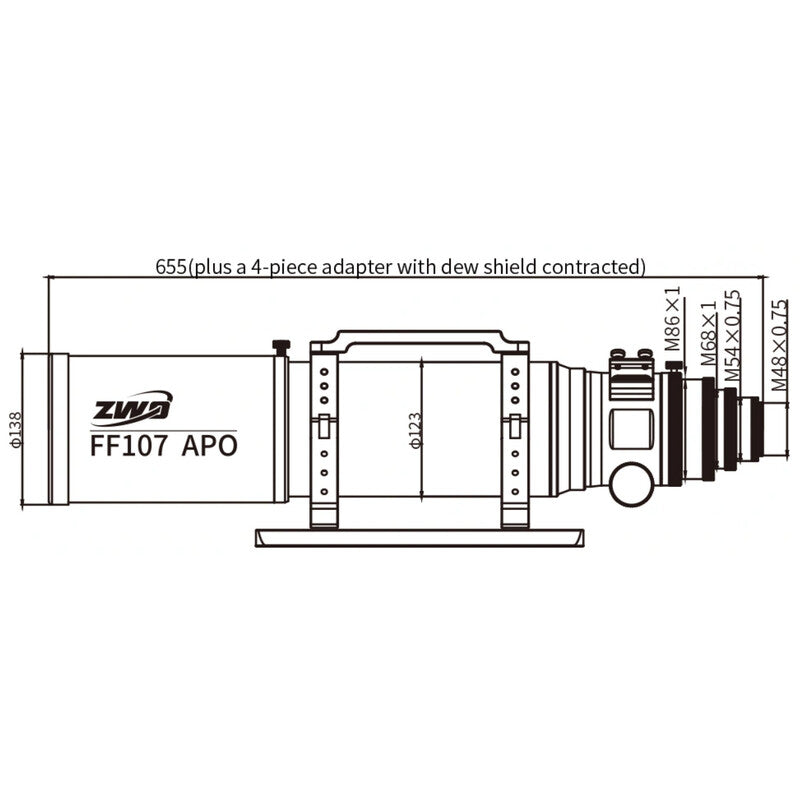 Telescopio refractor APO 107/749 FF107