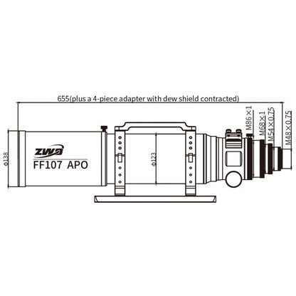 Telescopio refractor APO 107/749 FF107