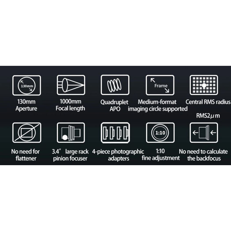 Telescopio refractor APO 130/1000 FF130