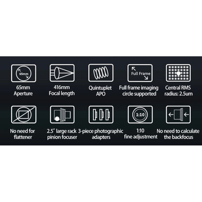 Telescopio refractor APO 65/416 FF65