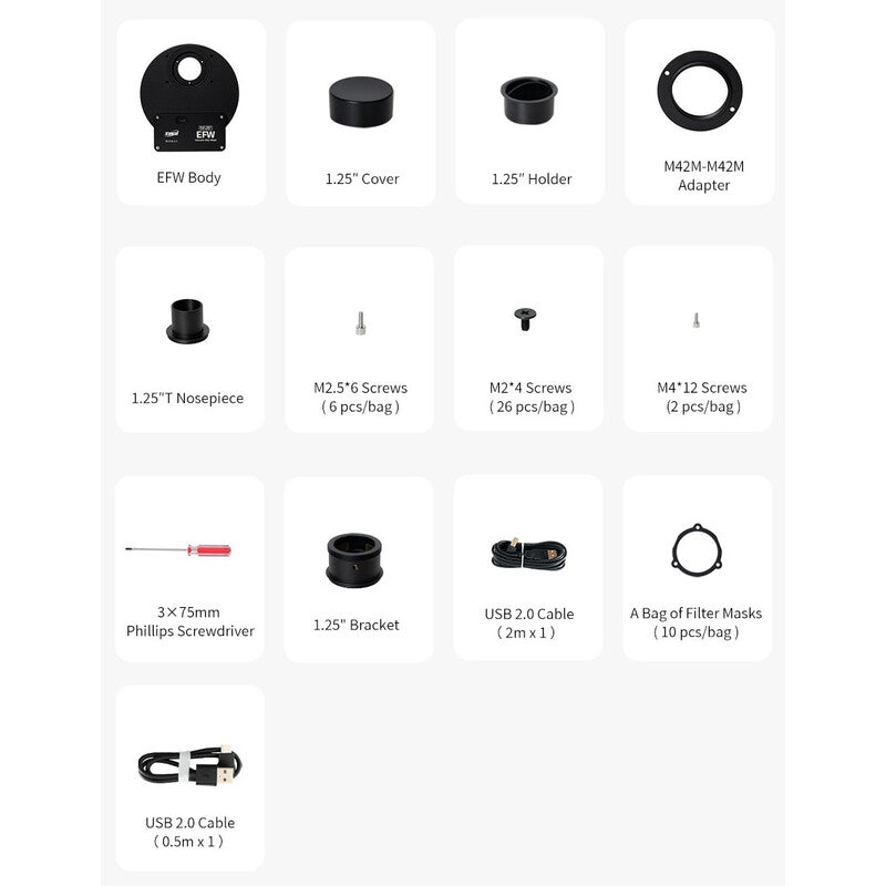 Rueda de filtros EFW 5x 1,25"