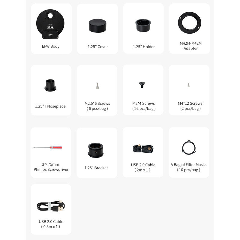 Rueda de filtros EFW 8x 1,25"