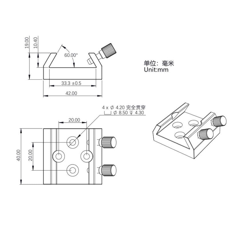Zapata para buscadores ZWO