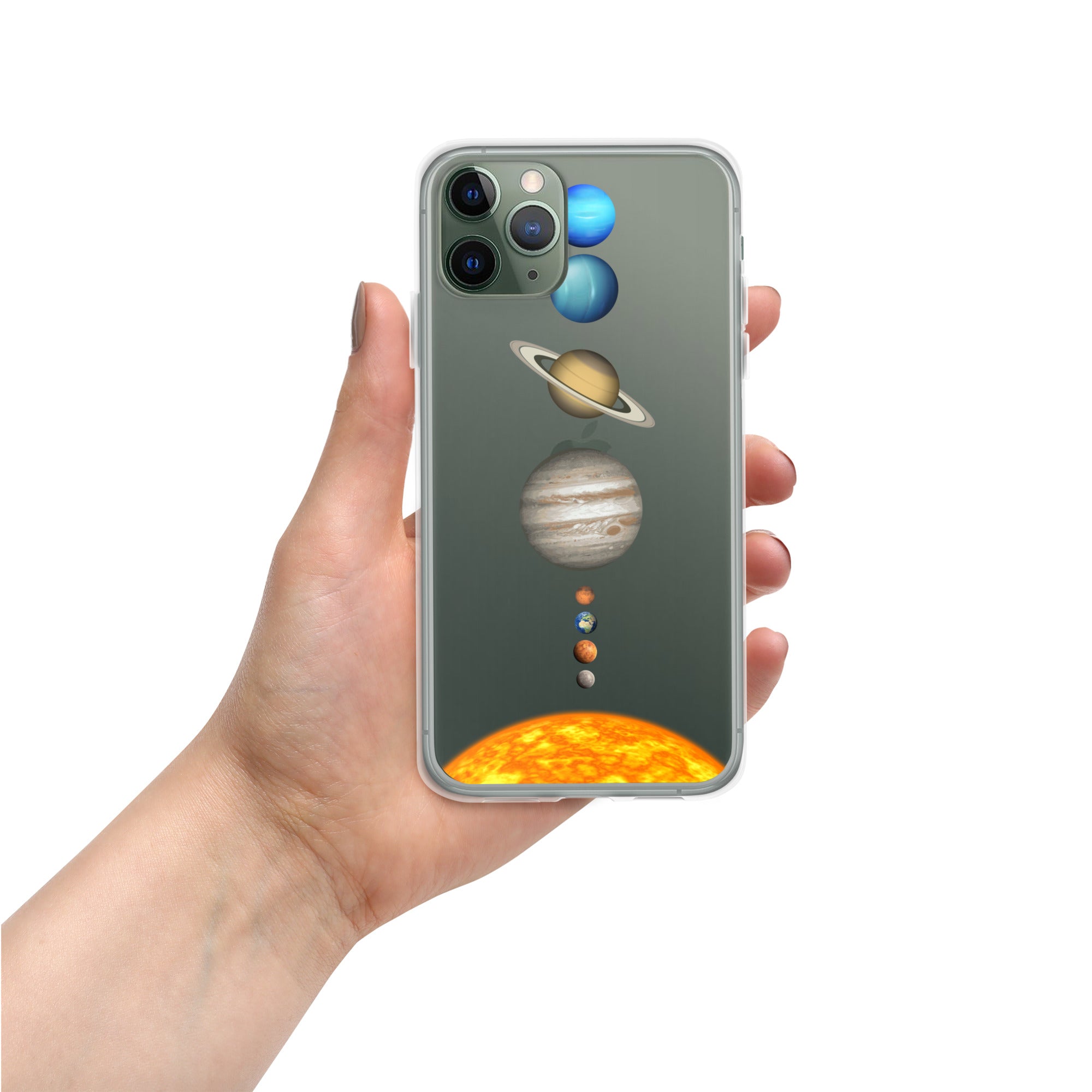 ZTOFERA Cover Per IPhone 11 Trasparente Con Motivo Astronave E Pianeti, Silicone Morbido Antiurto, Flying Astronaut