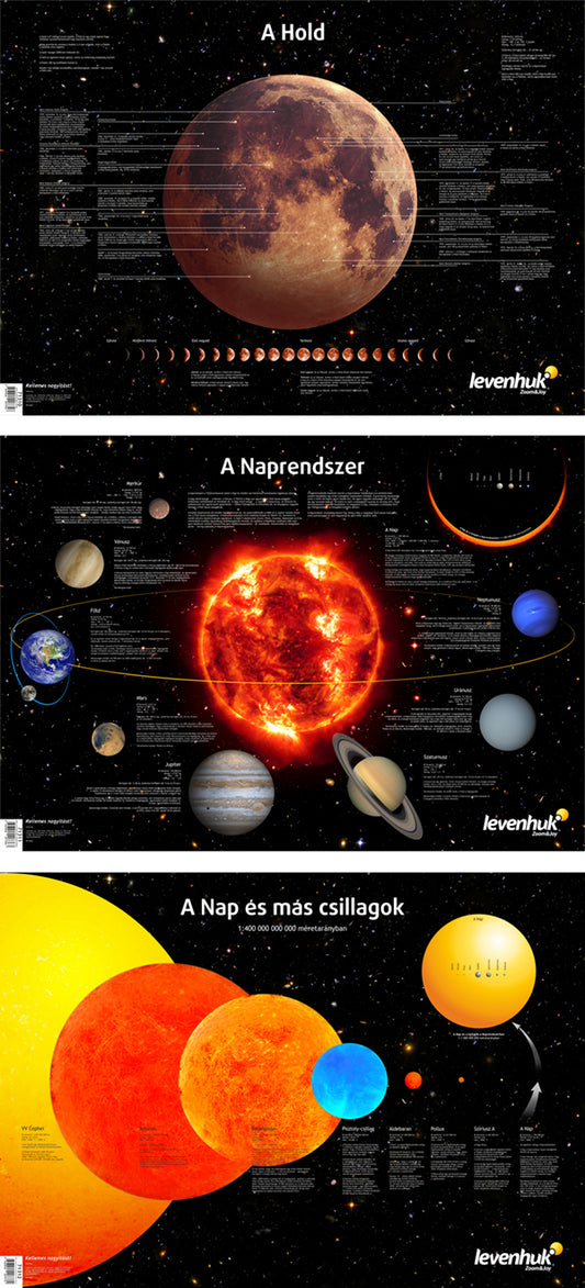 Conjunto de pósteres espaciais Levenhuk