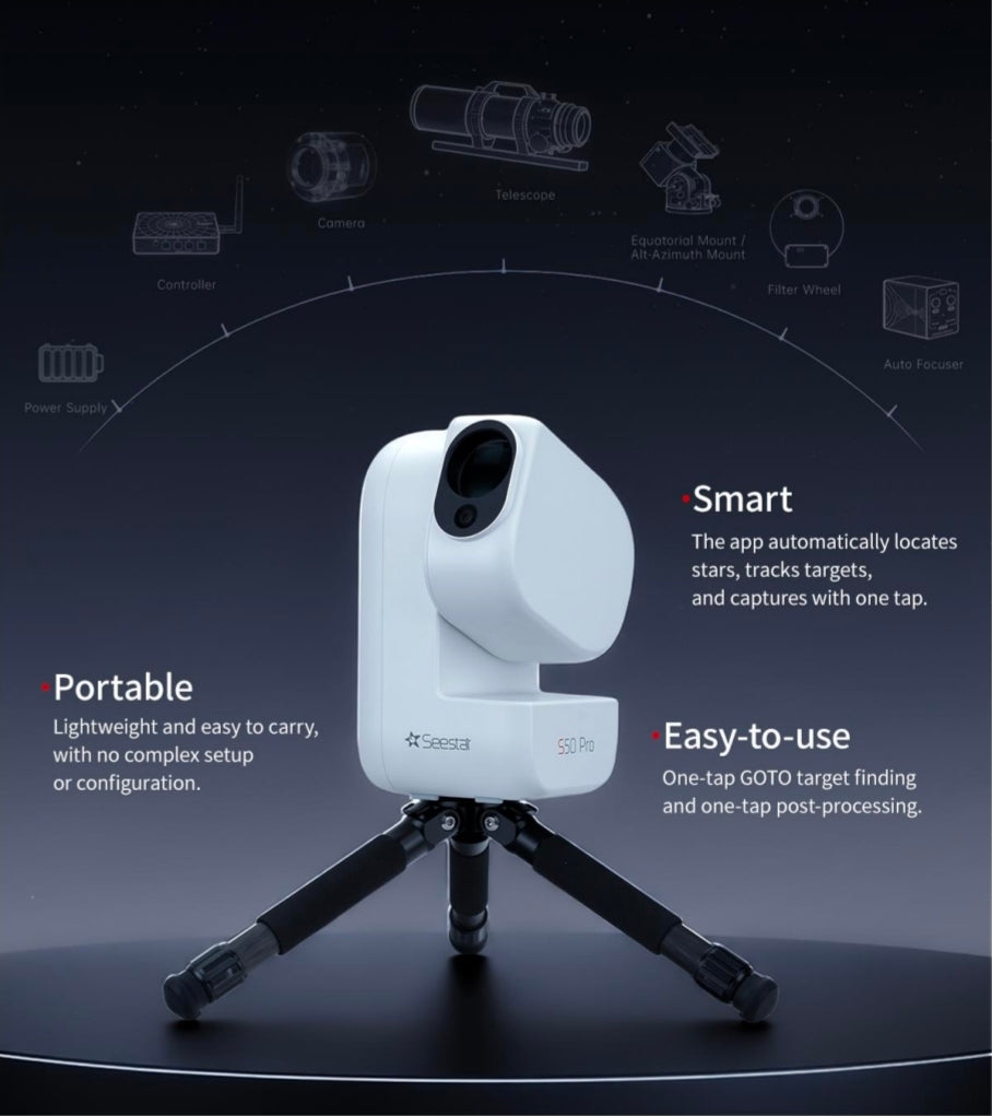 Telescopio inteligente Seestar S50 Pro
