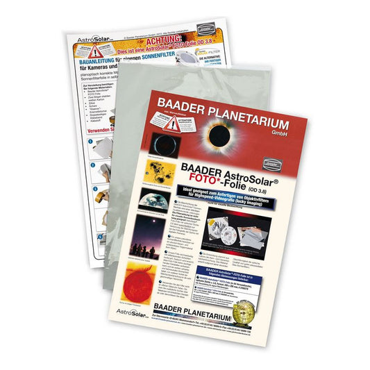 Lámina de filtro solar AstroSolar Foto OD 3.8 20x29 cm